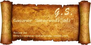 Gaszner Seherezádé névjegykártya
